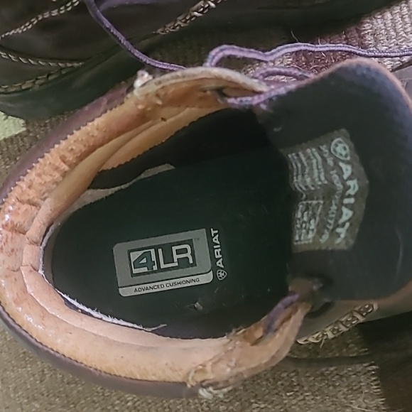 Ariat Brown Leather Lace-Up Boots - Picture 4 of 5